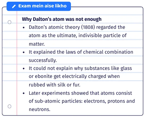 From the book: Exam mein aise likho box with an English answer on ruled lines